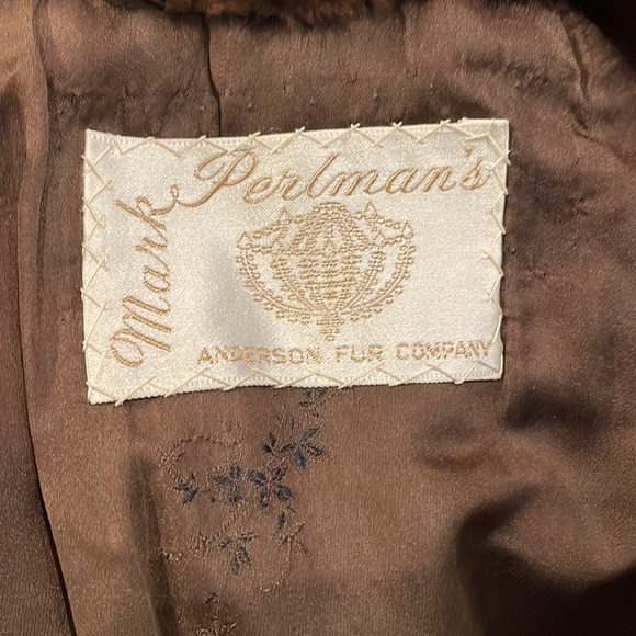 Vintage Brown Mink Long Fur Coat Mark Perlman’s - Picture 7 of 10